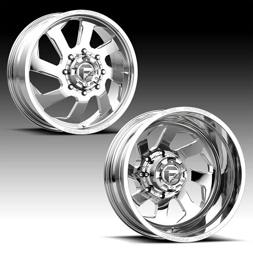 Fuel FF39D 8-Lug Polished Forged Dually Custom Truck Wheels 1